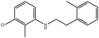 3-Chloro-2-methyl-N-(2-methylphenethyl)aniline Struktur