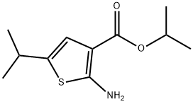 Isopropyl 2-amino-5-isopropylthiophene-3-carboxylate Struktur