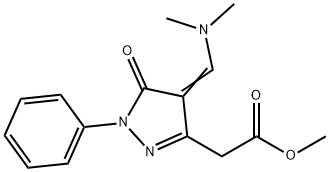 Methyl {(4E)-4-[(dimethylamino)methylene]-5-oxo-1-phenyl-4,5-dihydro-1H-pyrazol-3 Struktur