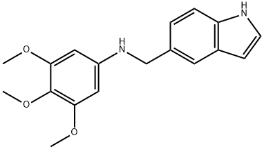 N-(1H-Indol-5-ylmethyl)-N-(3,4,5-trimethoxyphenyl)amine Struktur