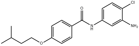 N-(3-Amino-4-chlorophenyl)-4-(isopentyloxy)-benzamide Struktur