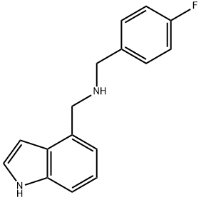 N-(4-Fluorobenzyl)-N-(1H-indol-4-ylmethyl)amine Struktur