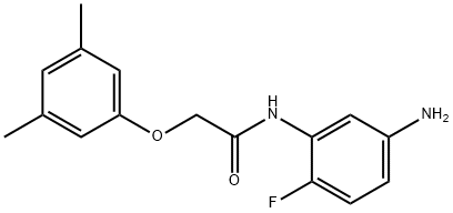 N-(5-Amino-2-fluorophenyl)-2-(3,5-dimethylphenoxy)acetamide Struktur