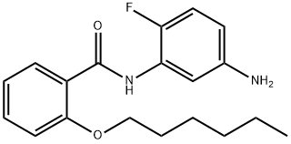 N-(5-Amino-2-fluorophenyl)-2-(hexyloxy)benzamide Struktur