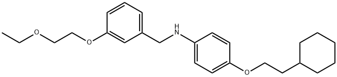 N-[4-(2-Cyclohexylethoxy)phenyl]-N-[3-(2-ethoxyethoxy)benzyl]amine Struktur