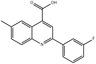 2-(3-fluorophenyl)-6-methylquinoline-4-carboxylic acid Struktur