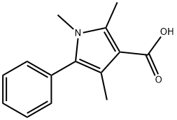 1,2,4-trimethyl-5-phenyl-1H-pyrrole-3-carboxylic acid Struktur