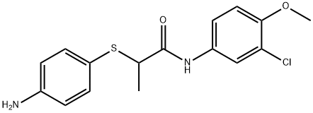 2-[(4-aminophenyl)thio]-N-(3-chloro-4-methoxyphenyl)propanamide Struktur