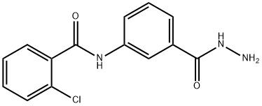 2-chloro-N-[3-(hydrazinocarbonyl)phenyl]benzamide Struktur