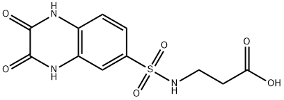 3-{[(2,3-dioxo-1,2,3,4-tetrahydroquinoxalin-6-yl)sulfonyl]amino}propanoic acid Struktur