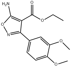 ethyl 5-amino-3-(3,4-dimethoxyphenyl)isoxazole-4-carboxylate Struktur