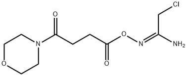 (1E)-2-chloro-N'-[(4-morpholin-4-yl-4-oxobutanoyl)oxy]ethanimidamide Struktur