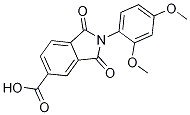 2-(2,4-dimethoxyphenyl)-1,3-dioxoisoindoline-5-carboxylic acid Struktur