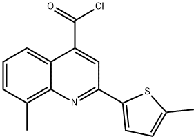 8-methyl-2-(5-methyl-2-thienyl)quinoline-4-carbonyl chloride Struktur