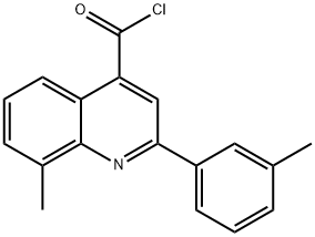 8-methyl-2-(3-methylphenyl)quinoline-4-carbonyl chloride Struktur