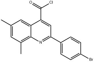 2-(4-bromophenyl)-6,8-dimethylquinoline-4-carbonyl chloride Struktur