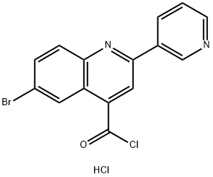 6-bromo-2-pyridin-3-ylquinoline-4-carbonyl chloride hydrochloride Struktur