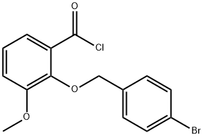 2-[(4-bromobenzyl)oxy]-3-methoxybenzoyl chloride Struktur