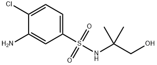 3-Amino-4-chloro-N-(2-hydroxy-1,1-dimethylethyl)-benzenesulfonamide Struktur