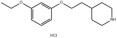 4-[2-(3-Ethoxyphenoxy)ethyl]piperidinehydrochloride Struktur