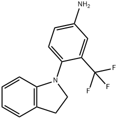 4-(2,3-Dihydro-1H-indol-1-yl)-3-(trifluoromethyl)-phenylamine Struktur