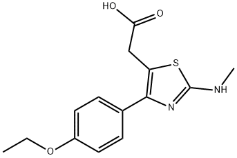 [4-(4-Ethoxy-phenyl)-2-methylamino-thiazol-5-yl]-acetic acid Struktur