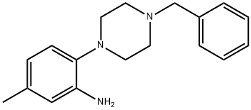 2-(4-Benzyl-1-piperazinyl)-5-methylphenylamine Struktur