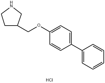 3-[([1,1'-Biphenyl]-4-yloxy)methyl]pyrrolidinehydrochloride Struktur