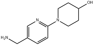 1-[5-(Aminomethyl)-2-pyridinyl]-4-piperidinol Struktur