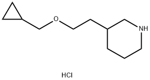 3-[2-(Cyclopropylmethoxy)ethyl]piperidinehydrochloride Struktur