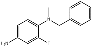 N-1-Benzyl-2-fluoro-N-1-methyl-1,4-benzenediamine Struktur