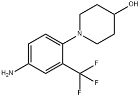 1-[4-Amino-2-(trifluoromethyl)phenyl]-4-piperidinol Struktur