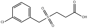 3-(3-Chloro-phenylmethanesulfonyl)-propionic acid Struktur