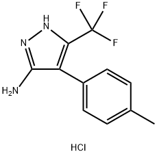 4-p-Tolyl-5-trifluoromethyl-2H-pyrazol-3-ylaminehydrochloride Struktur