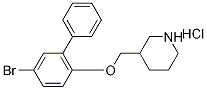 5-Bromo[1,1'-biphenyl]-2-yl 3-piperidinylmethylether hydrochloride Struktur