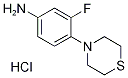 3-fluoro-4-thiomorpholin-4-ylaniline Struktur