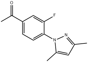 ethanone, 1-[4-(3,5-dimethyl-1H-pyrazol-1-yl)-3-fluorophen Struktur