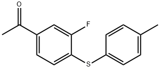 ethanone, 1-[3-fluoro-4-[(4-methylphenyl)thio]phenyl]- Struktur