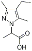 1H-pyrazole-1-acetic acid, 4-ethyl-alpha,3,5-trimethyl- Struktur