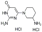 4(3H)-pyrimidinone, 2-amino-6-(3-amino-1-piperidinyl)- Struktur