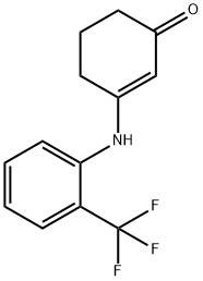 2-cyclohexen-1-one, 3-[[2-(trifluoromethyl)phenyl]amino]- Struktur