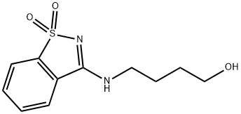 1-butanol, 4-[(1,1-dioxido-1,2-benzisothiazol-3-yl)amino]- Struktur