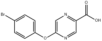 2-pyrazinecarboxylic acid, 5-(4-bromophenoxy)- Struktur