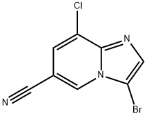 3-Bromo-8-chloroimidazo[1,2-a]pyridine-6-carbonitrile Struktur