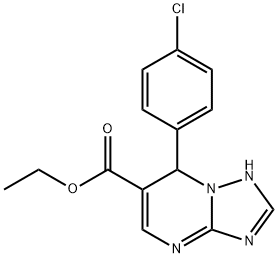 Ethyl 7-(4-chlorophenyl)-4,7-dihydro[1,2,4]-triazolo[1,5-a]pyrimidine-6-carboxylate Struktur