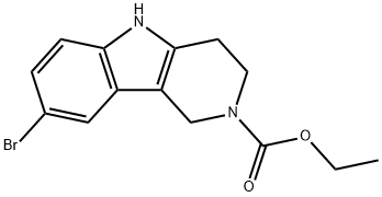 Ethyl 8-bromo-1,3,4,5-tetrahydro-2H-pyrido[4,3-b]indole-2-carboxylate Struktur