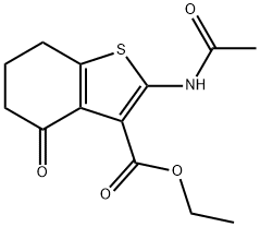 Ethyl 2-(acetylamino)-4-oxo-4,5,6,7-tetrahydro-1-benzothiophene-3-carboxylate Struktur