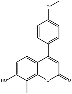 7-Hydroxy-4-(4-methoxyphenyl)-8-methyl-2H-chromen-2-one Struktur