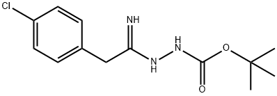 N'-[1-Amino-2-(4-chlorophenyl)ethylidene]-hydrazinecarboxylic acid tert-butyl ester Struktur