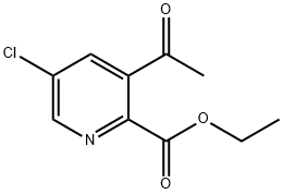 Ethyl 3-acetyl-5-chloro-2-pyridinecarboxylate Struktur